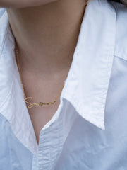 Custom Name Necklace S925 Sterling Silver 18K Gold Plated | Personalized Letter Pendant | Minimalist Script Nameplate Jewelry Gift for Her