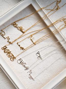 Custom Name Necklace S925 Sterling Silver 18K Gold Plated | Personalized Letter Pendant | Minimalist Script Nameplate Jewelry Gift for Her