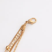 Fashion INS Multi-layer Small Hole Chain Hollow Flower Inlaid Diamond Cross Pendant Necklace for Women