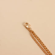 Trendy Double Circle Collarbone Chain Tassel Long Bar Pendant Necklace Sweater Chain Design Sense Necklace