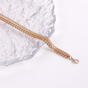Trendy Double Circle Collarbone Chain Tassel Long Bar Pendant Necklace Sweater Chain Design Sense Necklace