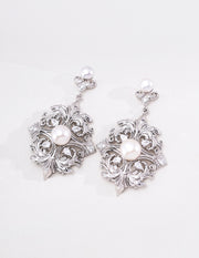 mayite Oriental Rococo Pearl Earrings – S925 Sterling Silver vintage-gold-plated