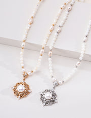 mayite Oriental Rococo Pearl Necklace – vintage-gold-plated S925 Sterling Silver