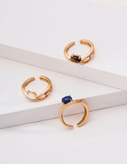 mayite Oriental Tiger Eye Lapis Lazuli Mother of Pearl Ring – S925 Sterling Silver