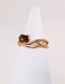 mayite Oriental Tiger Eye Lapis Lazuli Mother of Pearl Ring – S925 Sterling Silver