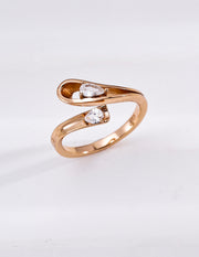 mayite Vintage Gold 3D Cubic Zirconia Ring – S925 Sterling Silver