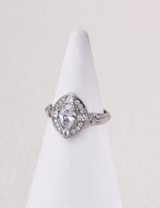 mayite Vintage S925 Sterling Silver Cubic Zirconia Ring