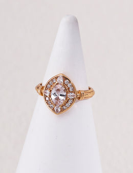 mayite Vintage S925 Sterling Silver Cubic Zirconia Ring