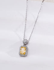 mayite S925 Sterling Silver Cubic Zirconia Pendant Necklace