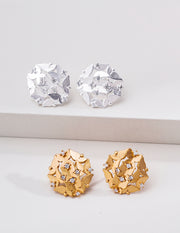 mayite S925 Sterling Silver Cubic Zirconia Flower Earrings