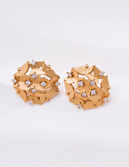 mayite S925 Sterling Silver Cubic Zirconia Flower Earrings