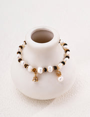 mayite Oriental Tiger Eye & Mother of Pearl Bracelet – S925 Sterling Silver
