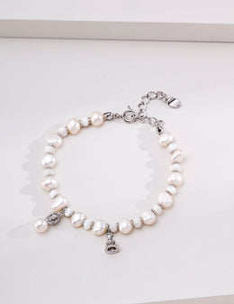 mayite Oriental Tiger Eye & Mother of Pearl Bracelet – S925 Sterling Silver