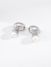 Mayite Minimalist Pearl Drop Stud Earrings – Vintage Gold Sterling Silver Everyday Elegant Jewelry