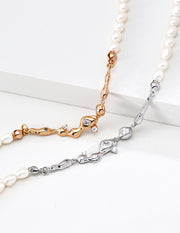 Mayite Celestial Pearl Necklace – Dainty Starry Zircon Necklace Vintage Gold Dreamy Jewelry for Women