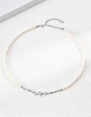 Mayite Celestial Pearl Necklace – Dainty Starry Zircon Necklace Vintage Gold Dreamy Jewelry for Women