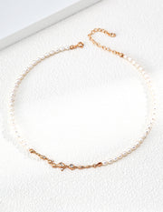 Mayite Celestial Pearl Necklace – Dainty Starry Zircon Necklace Vintage Gold Dreamy Jewelry for Women