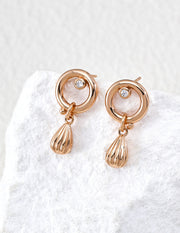 Mayite Vintage S925 Silver Cubic Zirconia Drop Stud Earrings