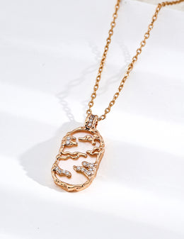 Mayite S925 Silver Fuyao Vintage Cloud Pendant Necklace with Lapis Lazuli and Mother of Pearl