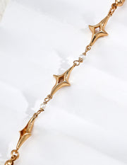 mayite Vintage Celestial Starburst Mother of Pearl Bracelet - S925 Sterling Silver Hollow North Star Charm, Delicate Genuine Pearl Bracelet for Women