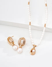 mayite Modern Baroque Freshwater Pearl Choker Necklace - S925 Sterling Silver Sculptural Shell Pendant Necklace, Vintage Romantic Gift for Her