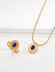 Minimalist Tri-Stone Ring | Lapis Lazuli, Red Agate & Turquoise