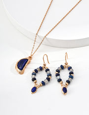 Antique-Inspired Lapis Lazuli Pendant Necklace in Sterling Silver