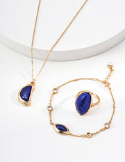 Antique-Inspired Lapis Lazuli Pendant Necklace in Sterling Silver
