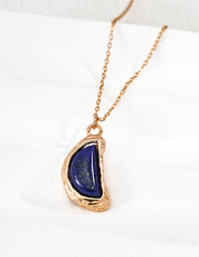 Antique-Inspired Lapis Lazuli Pendant Necklace in Sterling Silver