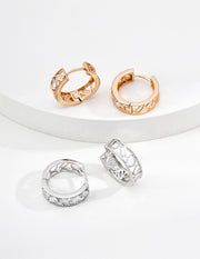 The Everyday Elegance Earrings: Mixed-Cut Zirconia in Sterling Silver