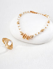 Vintage Gold Mother of Pearl Bracelet | S925 Sterling Silver