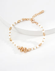 Vintage Gold Mother of Pearl Bracelet | S925 Sterling Silver