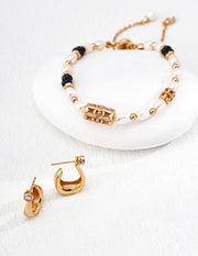 The Circle of Completeness Earrings | C-Hoop CZ Earrings for Good Fortune