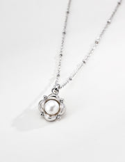 Everyday Light Pearl Pendant | Adjustable Silver Necklace