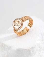 Vintage Queen's Crest Ring | S925 Sterling Silver with Braided Band