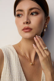 Modern Magnetic Closure Necklace | S925 Sterling Silver in Vintage Gold