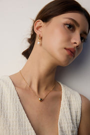 Modern Magnetic Closure Necklace | S925 Sterling Silver in Vintage Gold