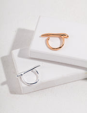 Liquid Series Molten Silver Ring - Sculptural S925 Sterling Silver Statement Band